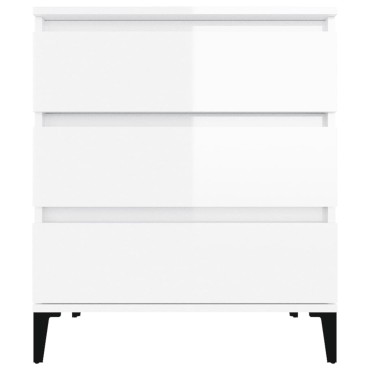 vidaXL Ντουλάπι Γυαλιστερό Λευκό 60x35x70cm από Επεξεργασμένο Ξύλο 1 τεμ.