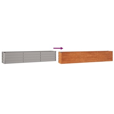 vidaXL Ζαρντινιέρα Σκουριασμένο 240x40x45 εκ. Ατσάλι Σκληρυθέν Αέρα