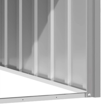 vidaXL Σπιτάκι Σκύλου Γκρι 116,5x103x81,5 εκ. Γαλβανισμένο Χάλυβα