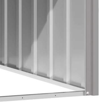 vidaXL Σπιτάκι Σκύλου Γκρι 116,5x103x81,5 εκ. Γαλβανισμένο Χάλυβα