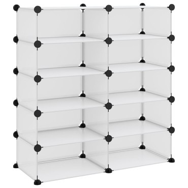 vidaXL Παπουτσοθήκη Διαφανής 84x32x88,5cm από Πολυπροπυλένιο