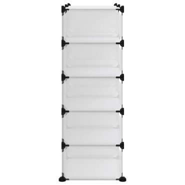 vidaXL Παπουτσοθήκη Διαφανής 84x32x88,5cm από Πολυπροπυλένιο