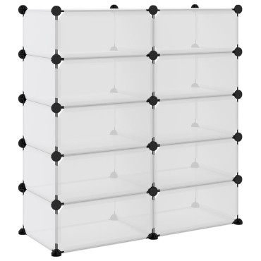 vidaXL Παπουτσοθήκη Διαφανής 84x32x88,5cm από Πολυπροπυλένιο