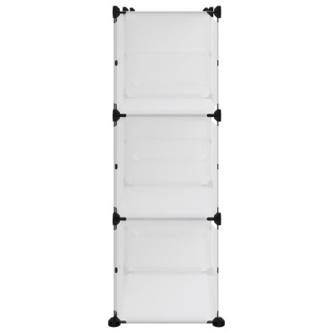vidaXL Παπουτσοθήκη Διαφανής 84x31,5x93cm από Πολυπροπυλένιο