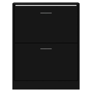 vidaXL Παπουτσοθήκη Μαύρη 63x24x81cm από Επεξεργασμένο Ξύλο