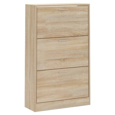 vidaXL Παπουτσοθήκη Sonoma Δρυς 63x24x103cm από Επεξεργασμένο Ξύλο