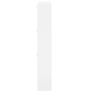 vidaXL Παπουτσοθήκη Γυαλιστερό Λευκό 59x17x108cm Επεξεργασμένο Ξύλο