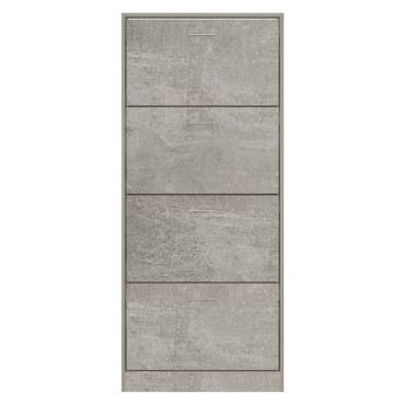 vidaXL Παπουτσοθήκη Γκρι Σκυροδέματος 63x24x147cm Επεξεργασμένο Ξύλο