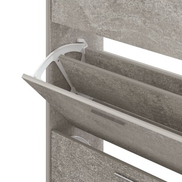 vidaXL Παπουτσοθήκη Γκρι Σκυροδέματος 63x24x147cm Επεξεργασμένο Ξύλο