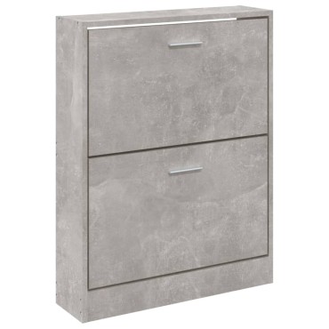 vidaXL Παπουτσοθήκη Γκρι Σκυροδέματος 59x17x81cm Επεξεργασμένο Ξύλο