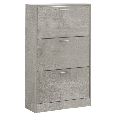 vidaXL Παπουτσοθήκη Γκρι Σκυροδέματος 63x24x103cm Επεξεργασμένο Ξύλο