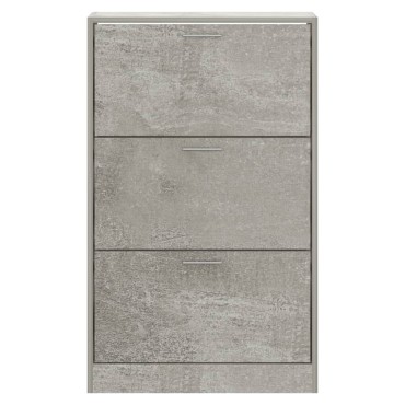 vidaXL Παπουτσοθήκη Γκρι Σκυροδέματος 63x24x103cm Επεξεργασμένο Ξύλο
