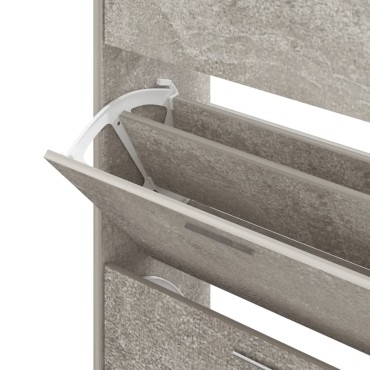 vidaXL Παπουτσοθήκη Γκρι Σκυροδέματος 63x24x103cm Επεξεργασμένο Ξύλο