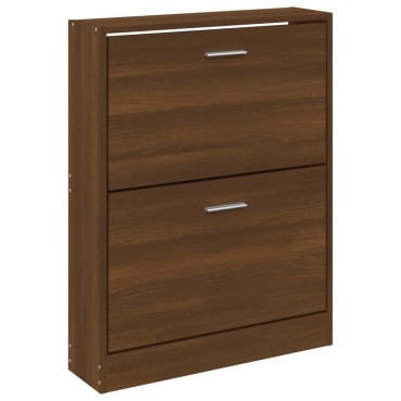 vidaXL Παπουτσοθήκη Καφέ Δρυς 59x17x81cm από Επεξεργασμένο Ξύλο
