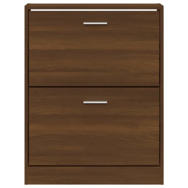 vidaXL Παπουτσοθήκη Καφέ Δρυς 59x17x81cm από Επεξεργασμένο Ξύλο