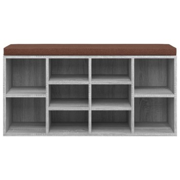 vidaXL Παπουτσοθήκη Γκρι Sonoma 103x30x48cm από Επεξεργασμένο Ξύλο 1 τεμ.