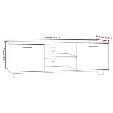 vidaXL Έπιπλο Τηλεόρασης Καπνιστή Δρυς 120x40,5x35cm Επεξ. Ξύλο
