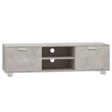 vidaXL Έπιπλο Τηλεόρασης Γκρι Σκυροδέματος 140x40,5x35cm Επεξ. Ξύλο
