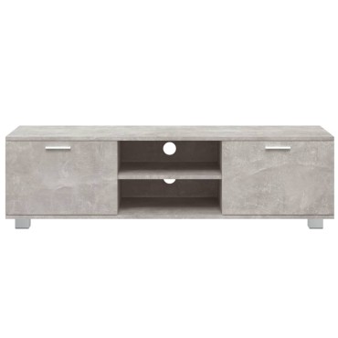 vidaXL Έπιπλο Τηλεόρασης Γκρι Σκυροδέματος 140x40,5x35cm Επεξ. Ξύλο