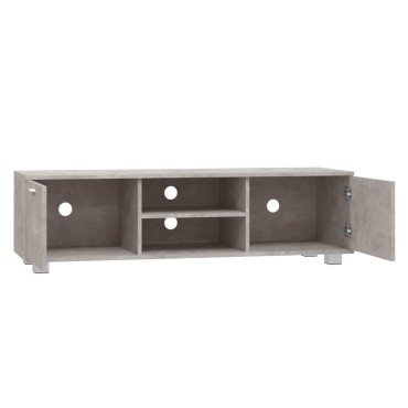 vidaXL Έπιπλο Τηλεόρασης Γκρι Σκυροδέματος 140x40,5x35cm Επεξ. Ξύλο