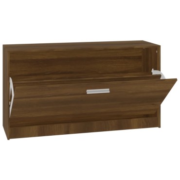 vidaXL Παπουτσοθήκη Καφέ Δρυς 80x24x45cm από Επεξεργασμένο Ξύλο