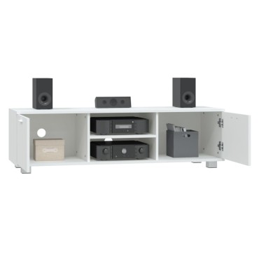 vidaXL Έπιπλο Τηλεόρασης Λευκό 140x40,5x35cm Επεξεργασμένο Ξύλο