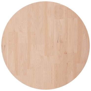 vidaXL Επιφάνεια Τραπεζιού Στρογγυλή 50x2,5cm Μασίφ Ξύλο Δρυς 1 τεμ.