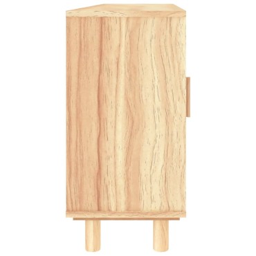 vidaXL Συρταριέρα Καφέ 105x30x60cm Μασίφ Πεύκο & Φυσικό Ρατάν 1 τεμ.