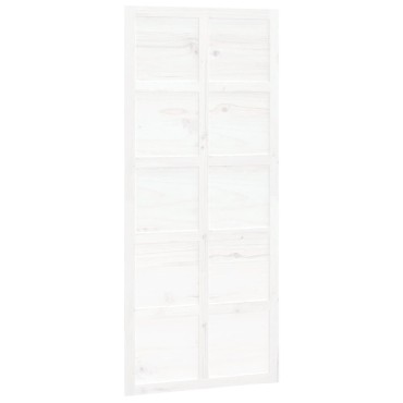 vidaXL Πόρτα Αχυρώνα Λευκή 90x1,8x214 εκ. από Μασίφ Ξύλο Πεύκου