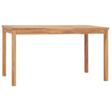 vidaXL Σετ Τραπεζαρίας Κήπου 7 τεμ. από Μασίφ Ξύλο Teak 140x80x77cm