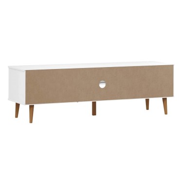 vidaXL Έπιπλο Τηλεόρασης MOLDE Λευκό 158x40x49cm Μασίφ Ξύλο Πεύκου