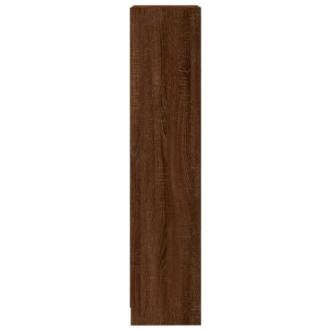 vidaXL Βιβλιοθήκη με 3 Ράφια Καφέ Δρυς 40x24x109cm Επεξεργ. Ξύλο 1 τεμ.