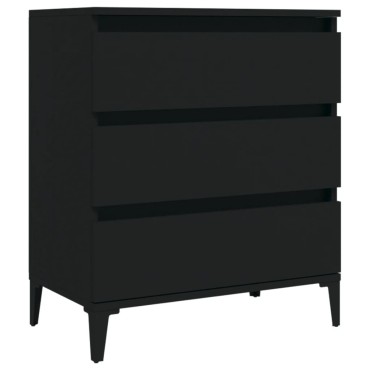 vidaXL Ντουλάπι Μαύρο 60x35x70cm από Επεξεργασμένο Ξύλο 1 τεμ.