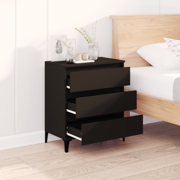vidaXL Ντουλάπι Μαύρο 60x35x70cm από Επεξεργασμένο Ξύλο 1 τεμ.