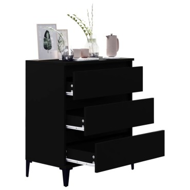 vidaXL Ντουλάπι Μαύρο 60x35x70cm από Επεξεργασμένο Ξύλο 1 τεμ.