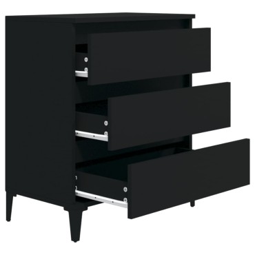 vidaXL Ντουλάπι Μαύρο 60x35x70cm από Επεξεργασμένο Ξύλο 1 τεμ.