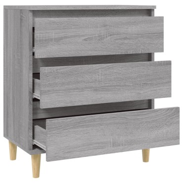 vidaXL Ντουλάπι Γκρι Sonoma 60x35x70cm από Επεξεργασμένο Ξύλο 1 τεμ.