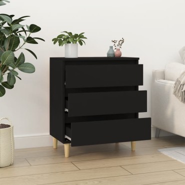 vidaXL Ντουλάπι Μαύρο 60x35x70cm από Επεξεργασμένο Ξύλο 1 τεμ.