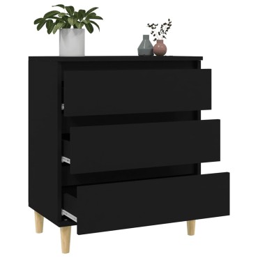 vidaXL Ντουλάπι Μαύρο 60x35x70cm από Επεξεργασμένο Ξύλο 1 τεμ.