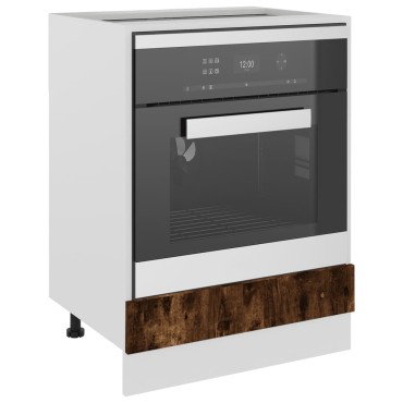 vidaXL Ντουλάπι Φούρνου Riga Καπνιστή Δρυς 60x46x81,5 εκ 1 τεμ.