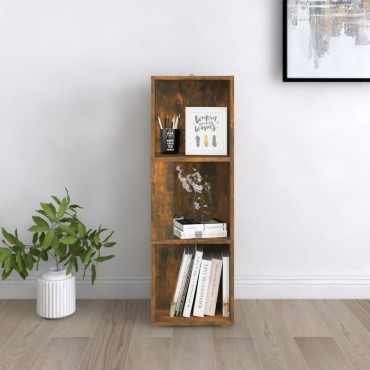 vidaXL Γωνιακό Έπιπλο Καπνιστή Δρυς 33x33x100cm Επεξεργασμένο Ξύλο