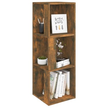 vidaXL Γωνιακό Έπιπλο Καπνιστή Δρυς 33x33x100cm Επεξεργασμένο Ξύλο