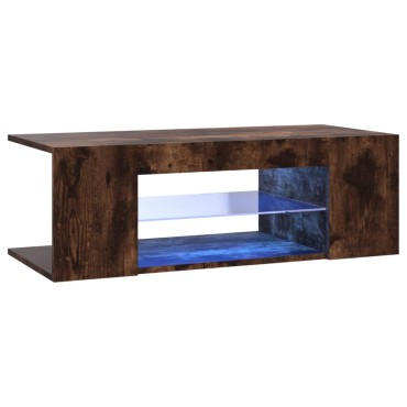 vidaXL Έπιπλο Τηλεόρασης με LED Καπνιστή Δρυς 90x39x30cm