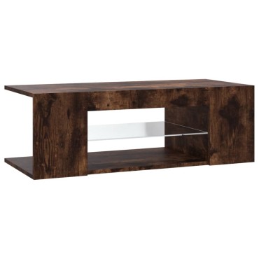 vidaXL Έπιπλο Τηλεόρασης με LED Καπνιστή Δρυς 90x39x30cm