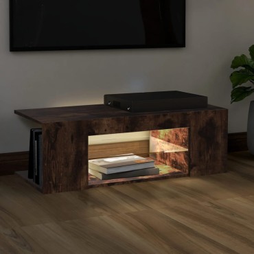 vidaXL Έπιπλο Τηλεόρασης με LED Καπνιστή Δρυς 90x39x30cm