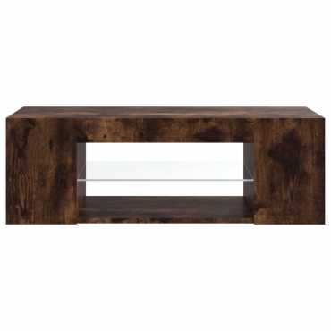 vidaXL Έπιπλο Τηλεόρασης με LED Καπνιστή Δρυς 90x39x30cm