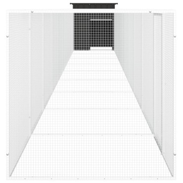 vidaXL Κοτέτσι - Κλουβί Ανθρακί 1000x91x100εκ. από Γαλβανισμένο Χάλυβα