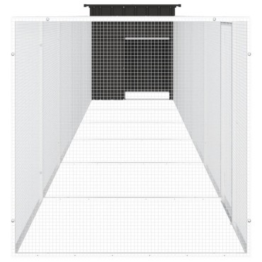 vidaXL Κοτέτσι - Κλουβί Ανθρακί 700x91x100 εκ. από Γαλβανισμένο Χάλυβα