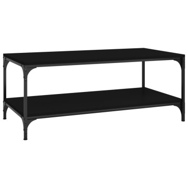 vidaXL Τραπεζάκι Σαλονιού Μαύρο 80x50x40cm Επεξεργασμένο Ξύλο 1 τεμ.