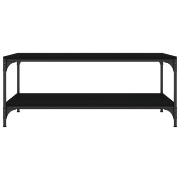 vidaXL Τραπεζάκι Σαλονιού Μαύρο 80x50x40cm Επεξεργασμένο Ξύλο 1 τεμ.